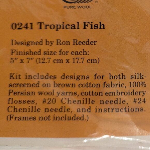Creative Circle Tropical Fish Needlework Kit New Unopened Condition - Picture 6 of 6